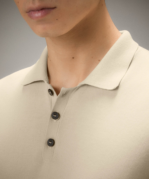 Polo classica in tricot di cotone, tinto capo - Peuterey
