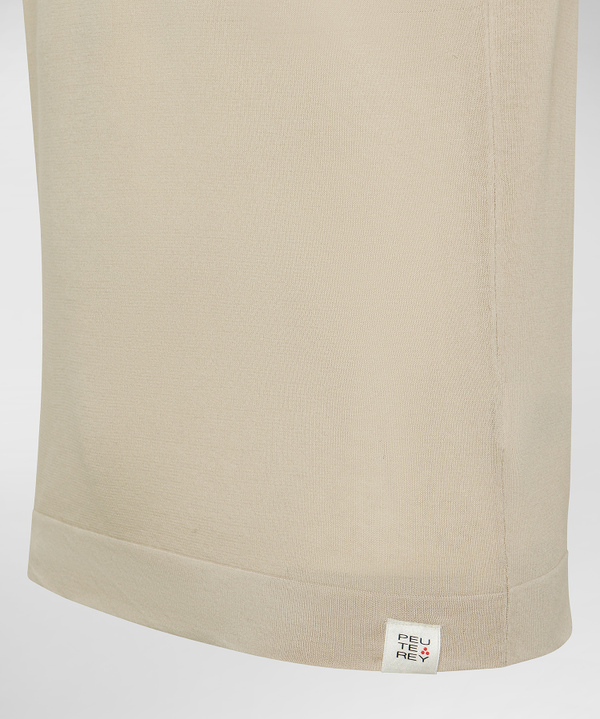Polo classica in tricot di cotone, tinto capo - Peuterey
