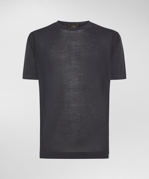 T-shirt in tricot di cotone tinto capo - Peuterey