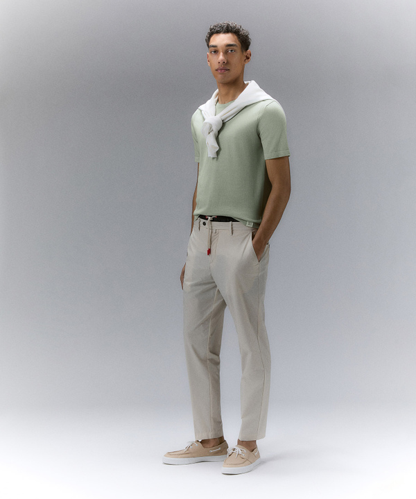 T-shirt in tricot di cotone tinto capo - Peuterey