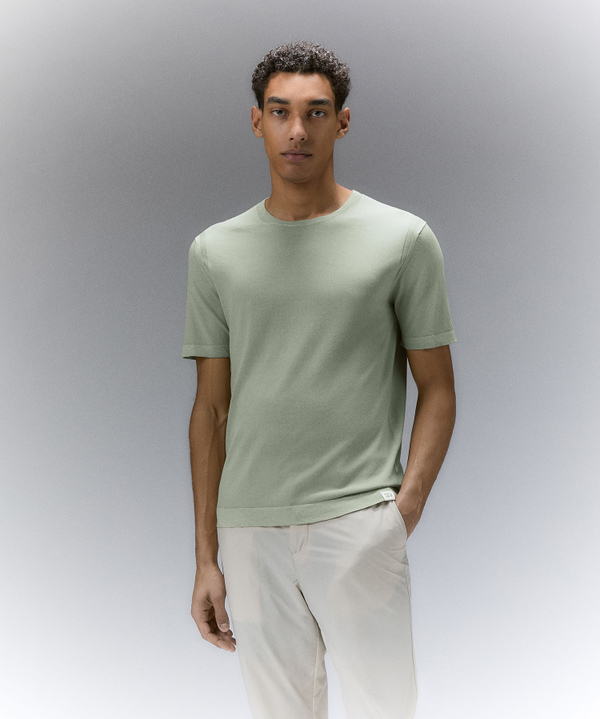 T-shirt in tricot di cotone tinto capo - Peuterey