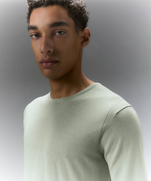 T-shirt in tricot di cotone tinto capo - Peuterey