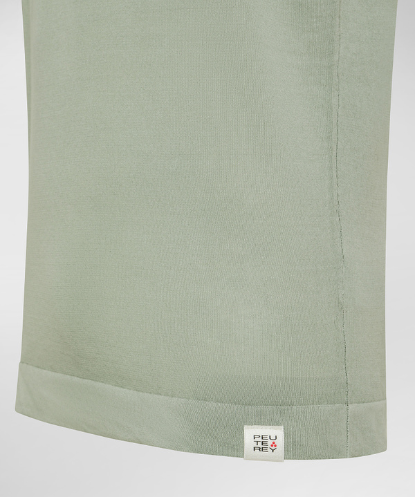T-shirt in tricot di cotone tinto capo - Peuterey