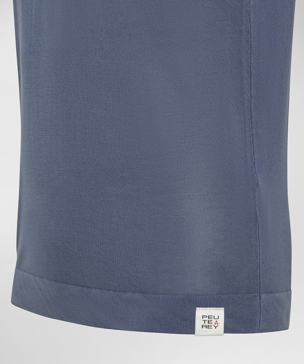 T-shirt in tricot di cotone tinto capo - Peuterey