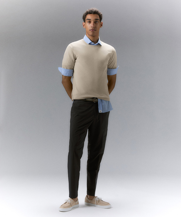 Garment-dyed cotton knit t-shirt - Peuterey