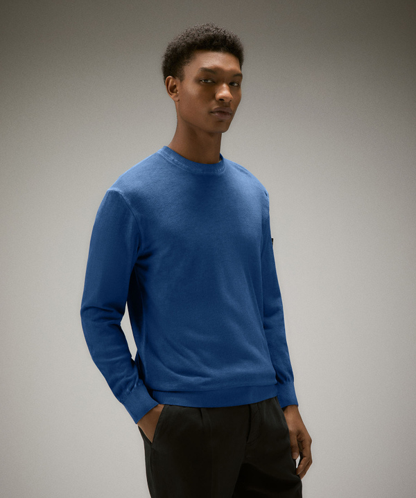 Garment-dyed cotton knit sweater - Peuterey