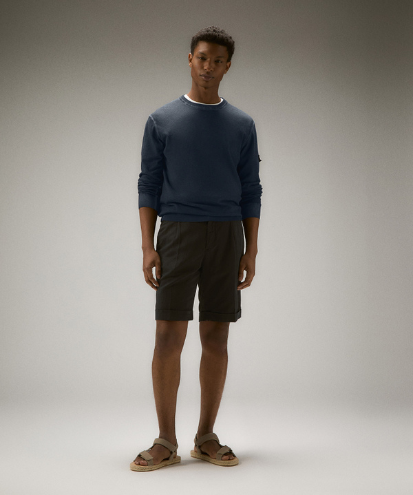 Garment-dyed cotton knit sweater - Peuterey