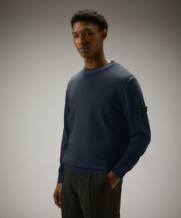 Garment-dyed cotton knit sweater - Peuterey