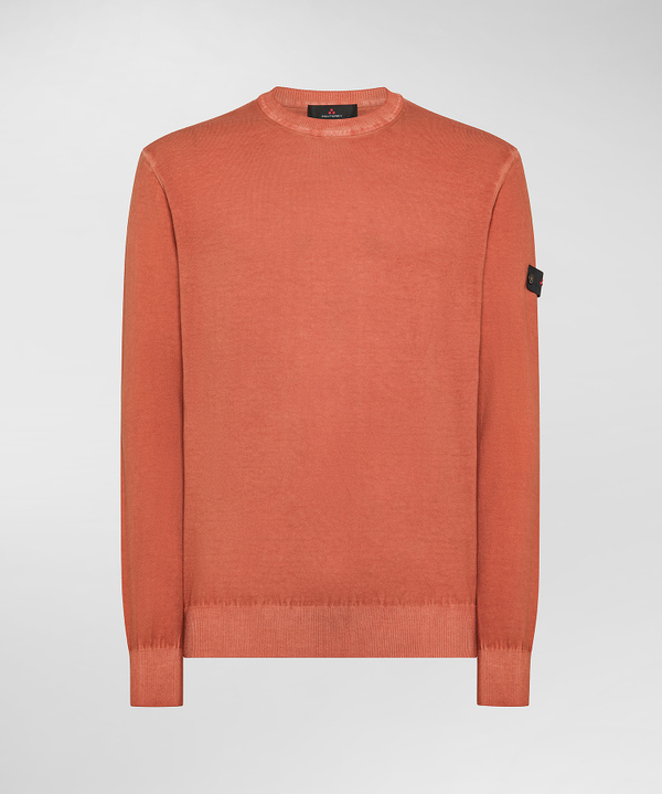 Garment-dyed cotton knit sweater - Peuterey