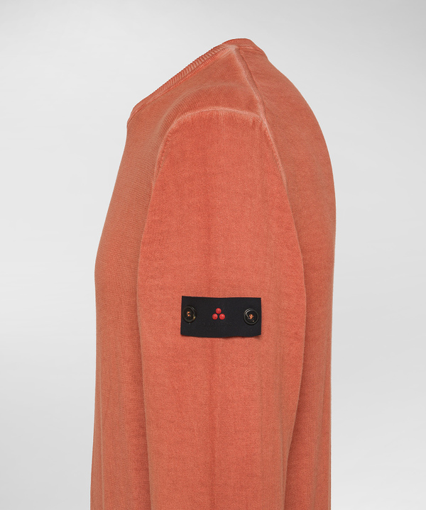 Garment-dyed cotton knit sweater - Peuterey