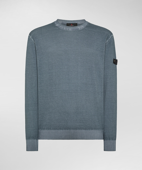 Garment-dyed cotton knit sweater - Peuterey