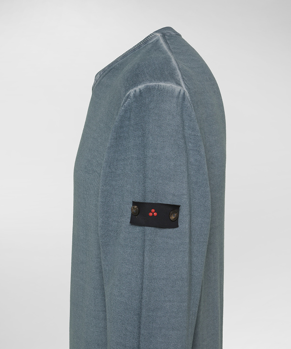 Garment-dyed cotton knit sweater - Peuterey