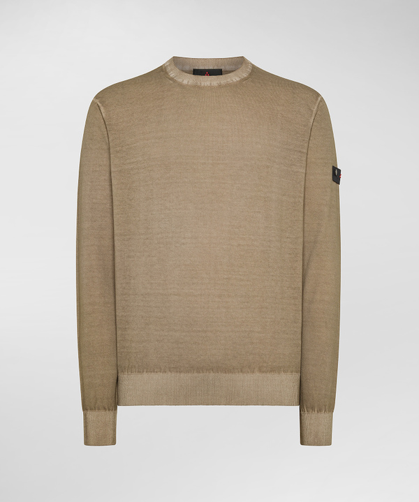 Garment-dyed cotton knit sweater - Peuterey