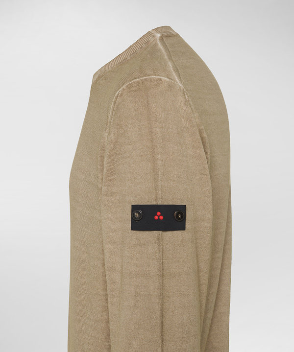 Garment-dyed cotton knit sweater - Peuterey