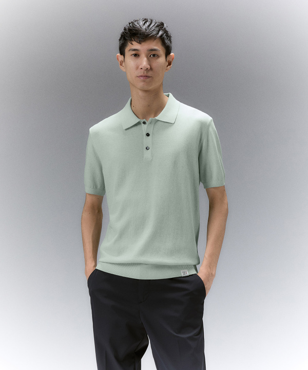 Stückgefärbtes Poloshirt aus Baumwolltrikot - Peuterey