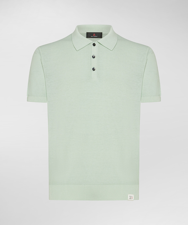 Stückgefärbtes Poloshirt aus Baumwolltrikot - Peuterey