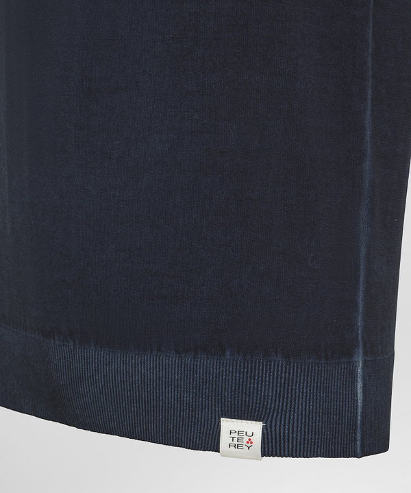 Stückgefärbtes Poloshirt aus Baumwolltrikot - Peuterey