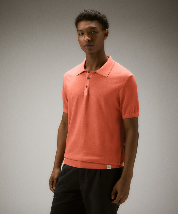 Stückgefärbtes Poloshirt aus Baumwolltrikot - Peuterey