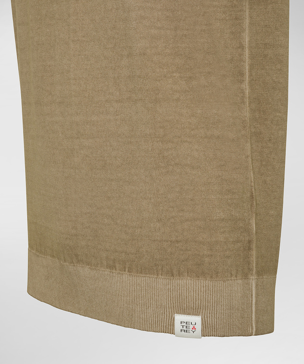 Garment-dyed cotton knit polo shirt - Peuterey