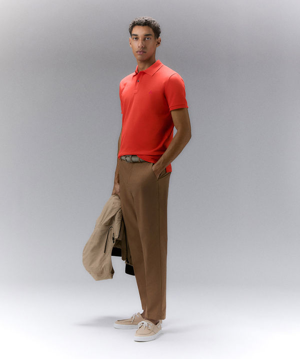 Polo in cotone piqué con logo ricamato - Peuterey