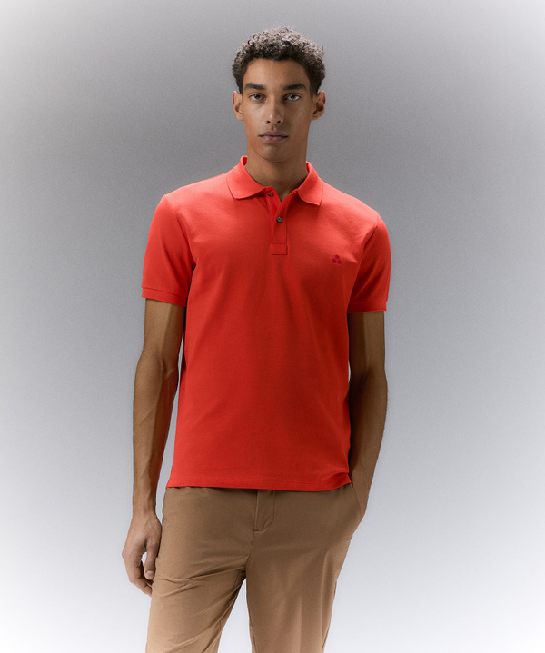 Polo in cotone piqué con logo ricamato - Peuterey