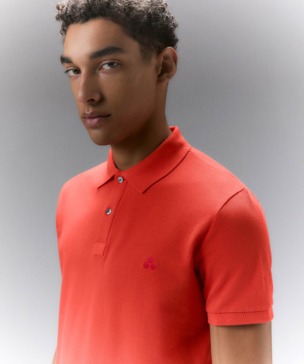 Polo in cotone piqué con logo ricamato - Peuterey
