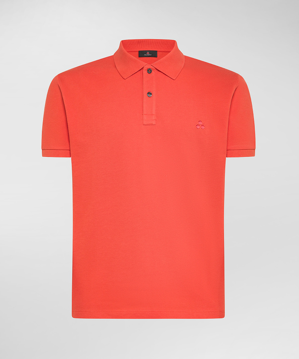 Polo in cotone piqué con logo ricamato - Peuterey