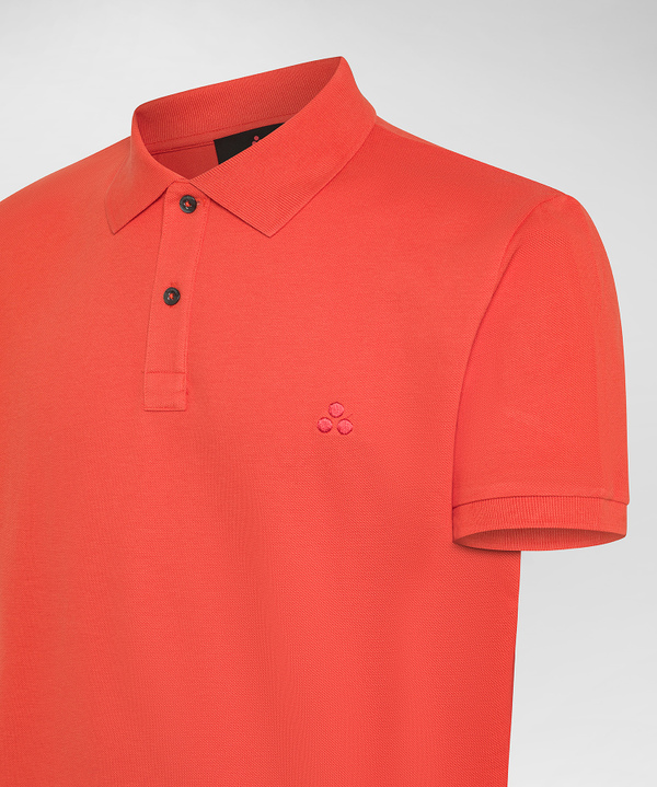 Polo in cotone piqué con logo ricamato - Peuterey