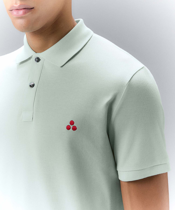 Cotton pique polo shirt with embroidered logo - Peuterey