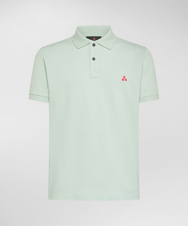 Cotton pique polo shirt with embroidered logo - Peuterey