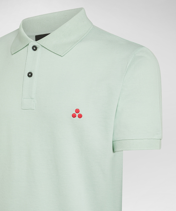 Cotton pique polo shirt with embroidered logo - Peuterey