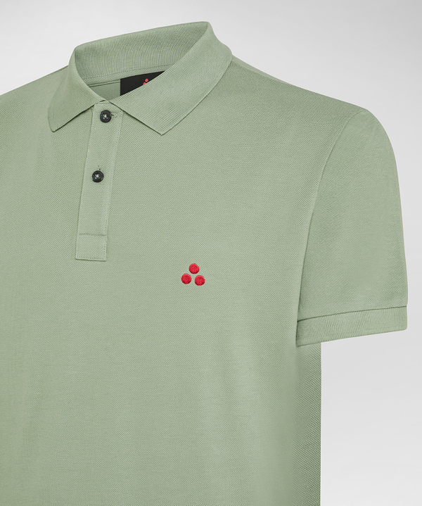 Polo in cotone piqué con logo ricamato - Peuterey