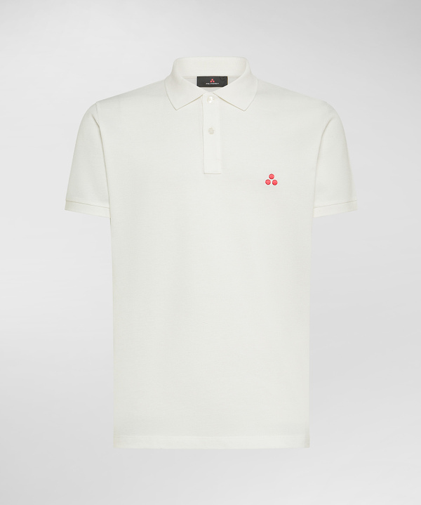 Cotton pique polo shirt with embroidered logo - Peuterey