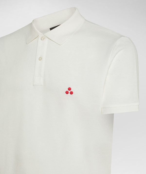 Cotton pique polo shirt with embroidered logo - Peuterey