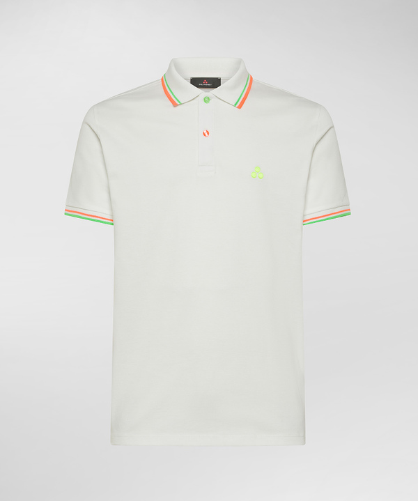 Poloshirt aus Baumwoll-Stretch-Piqué mit Neondetails - Peuterey