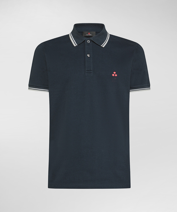 Stretch cotton pique polo shirt - Peuterey