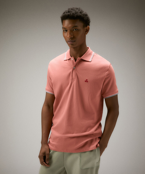 Stretch cotton pique polo shirt - Peuterey