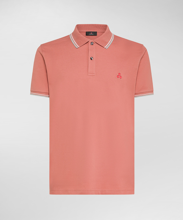 Stretch cotton pique polo shirt - Peuterey