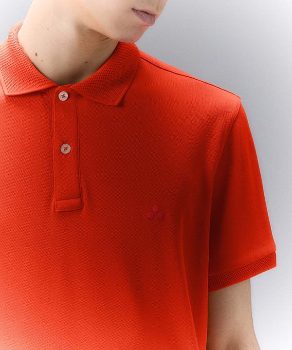 Stretch nylon pique polo shirt - Peuterey