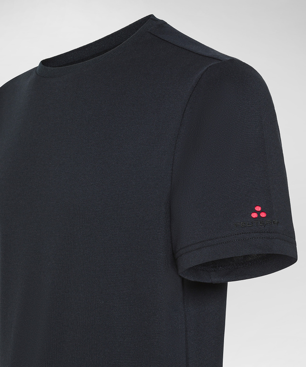 Stretch cotton and silk pique t-shirt - Peuterey