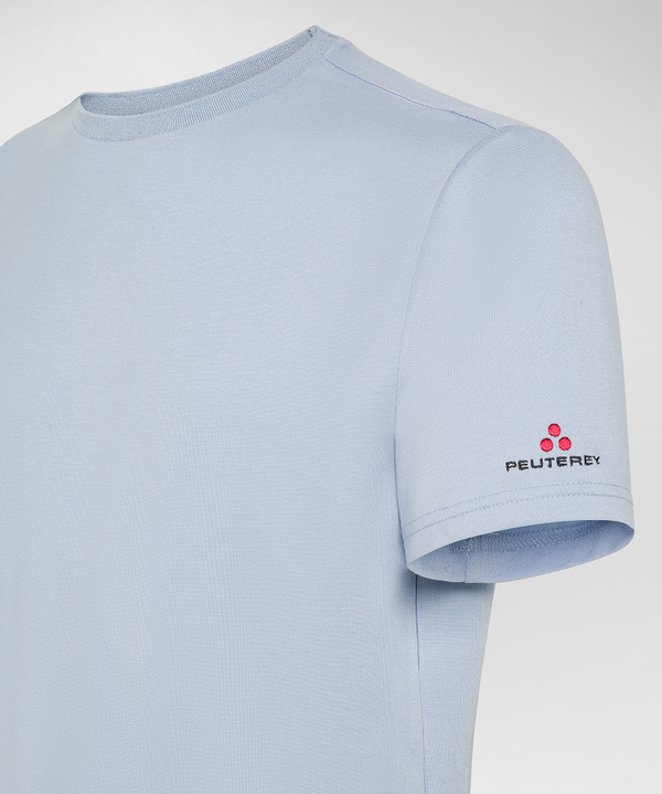T-Shirt aus Baumwoll-Stretch-Piqué mit Seide - Peuterey