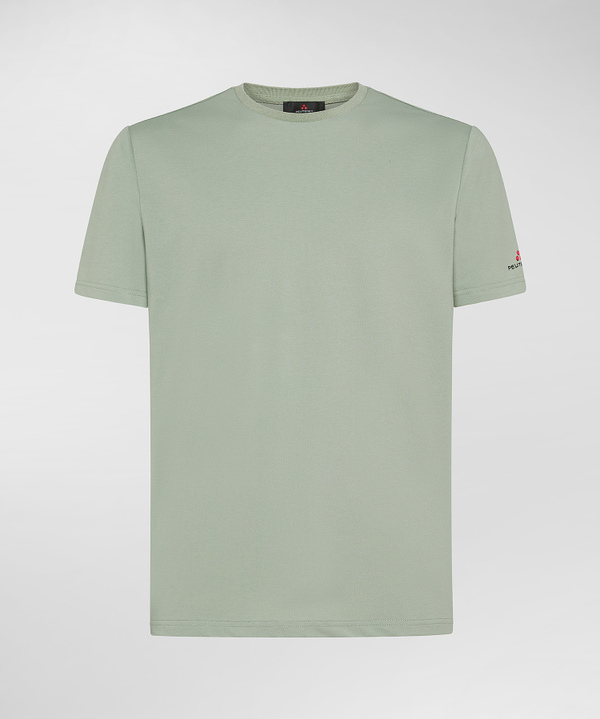 T-Shirt aus Baumwoll-Stretch-Piqué mit Seide - Peuterey
