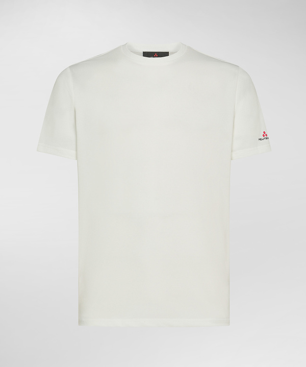 T-shirt in piquet stretch di cotone e seta - Peuterey