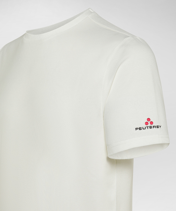 T-shirt in piquet stretch di cotone e seta - Peuterey