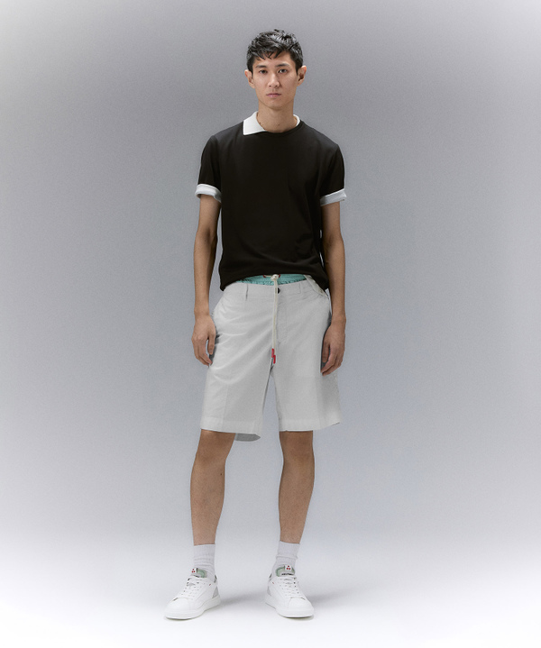 T-Shirt aus Baumwoll-Stretch-Piqué mit Seide - Peuterey