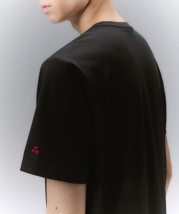 T-Shirt aus Baumwoll-Stretch-Piqué mit Seide - Peuterey