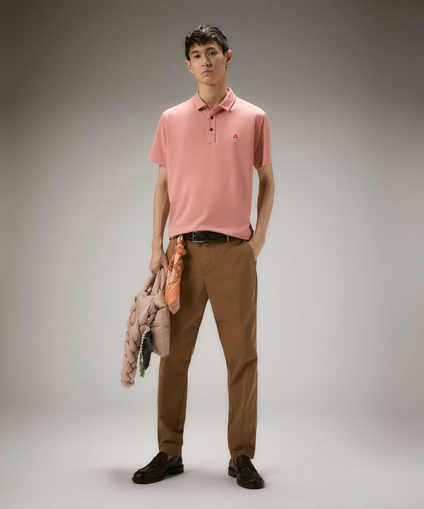 Stretch cotton pique polo shirt - Peuterey