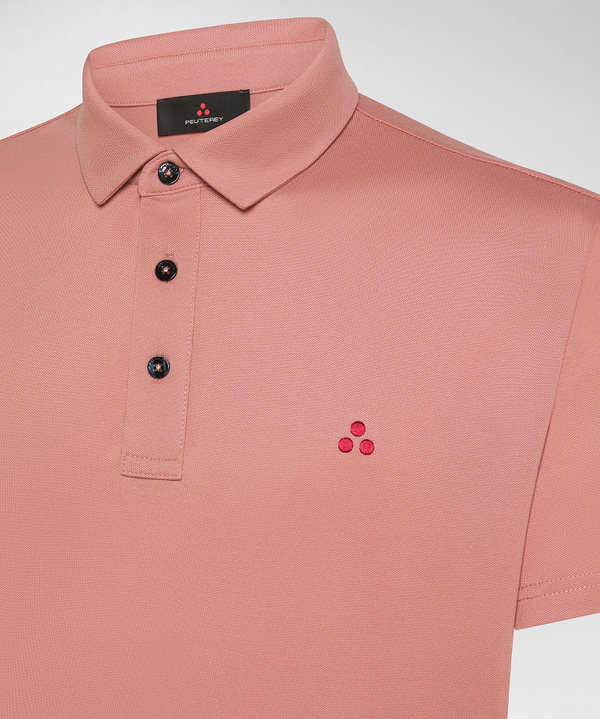 Stretch cotton pique polo shirt - Peuterey