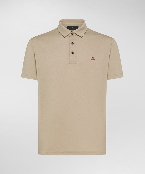 Stretch cotton pique polo shirt - Peuterey