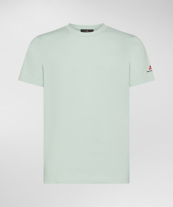 T-Shirt aus Baumwoll-Stretch mit Logodruck - Peuterey